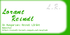 lorant reindl business card
